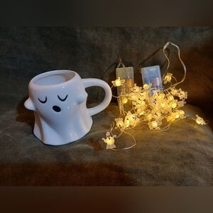 Ghost Mug with String Lights
